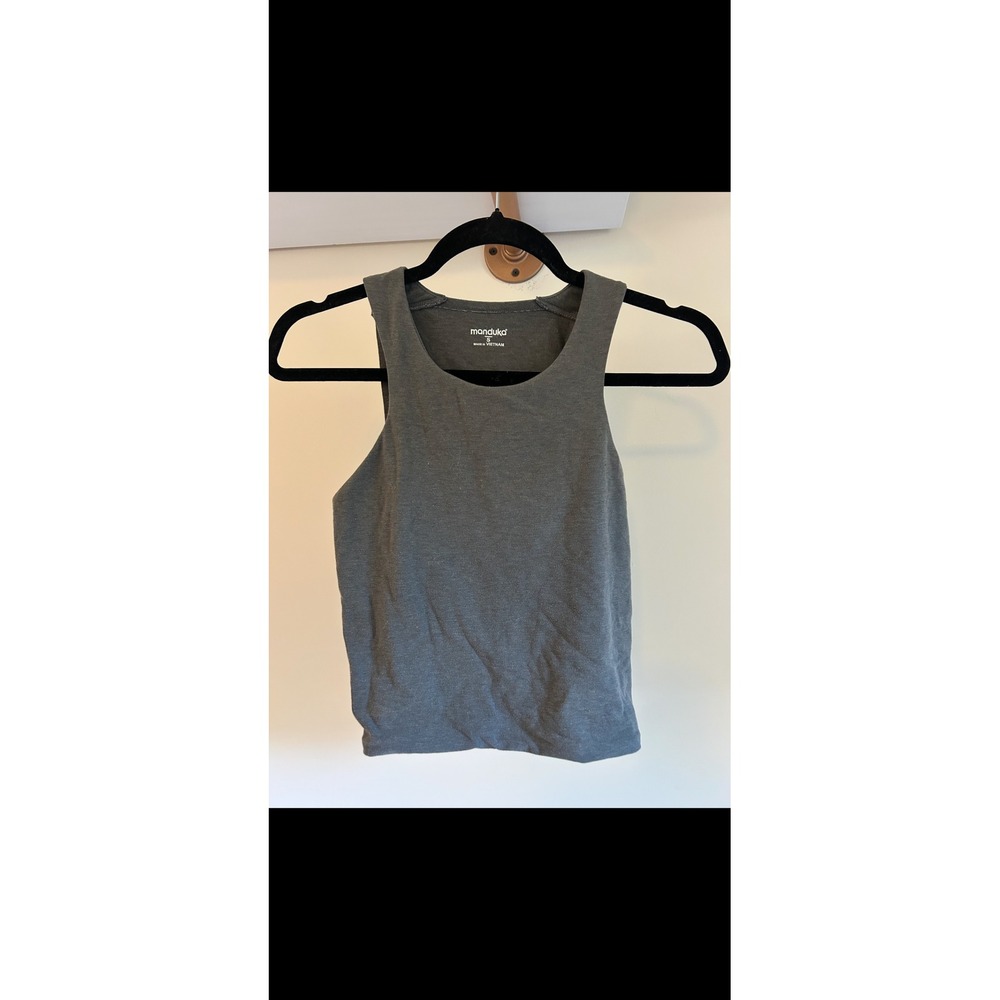 Manduka Gray Racerback Tank Top Athletic Workout Yoga Size S‎